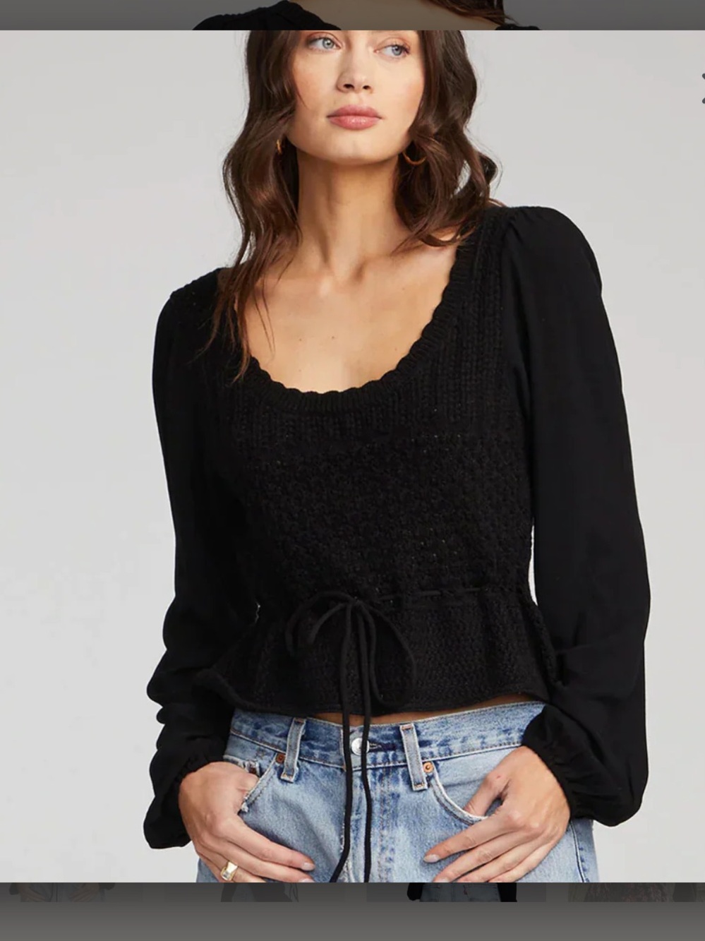 Saltwater LUXE Black Cardigan Blouse